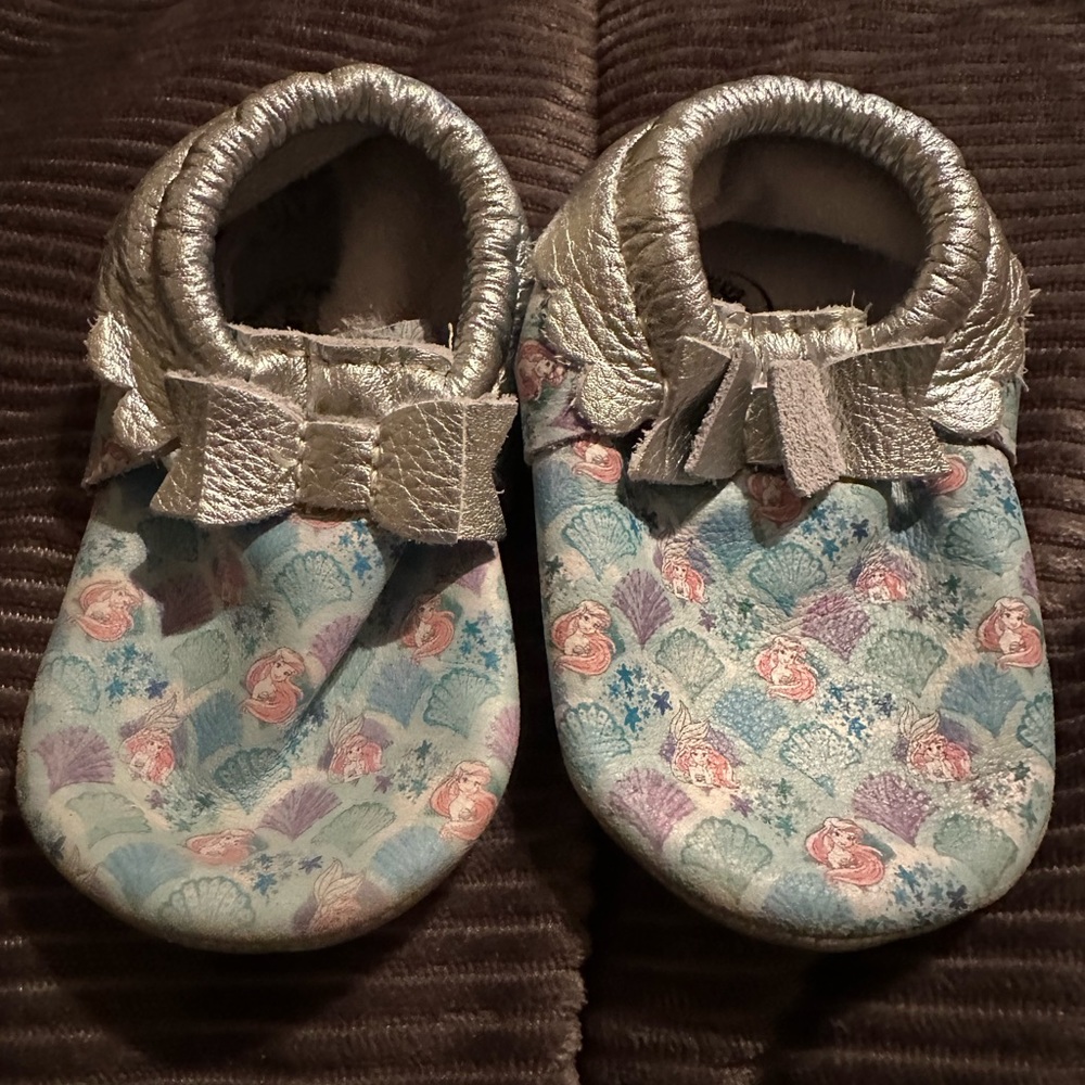 Freshly Picked Disney Ariel Moccasins EUC size 7